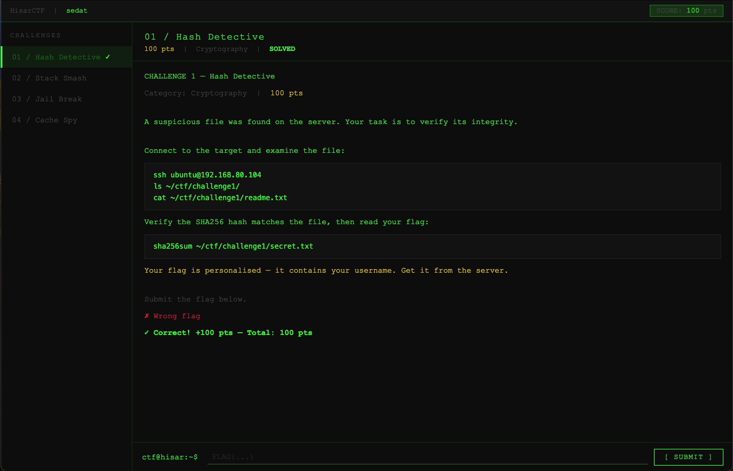 Terminal screen