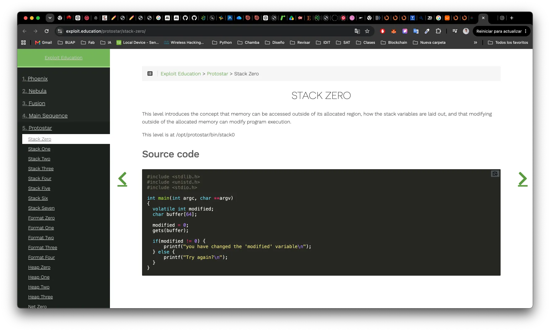 exploit.education Stack Zero — level description and C source code