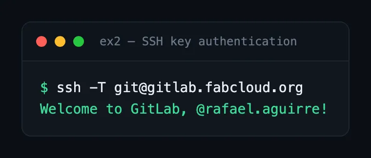 Authenticating to GitLab over SSH with the key