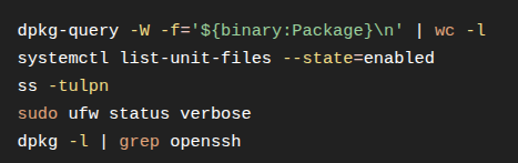 Pre ssh commands for baseline