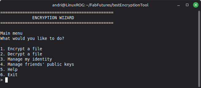 encryption wizard main
