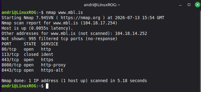 nmap mbl.is