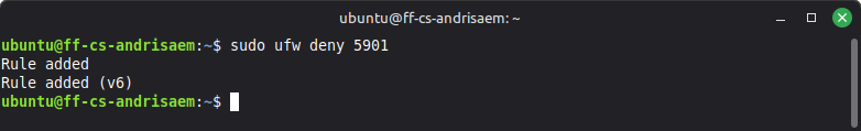 deny port 5901