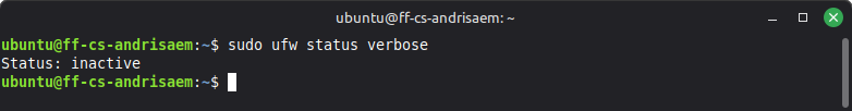 ufw inactive