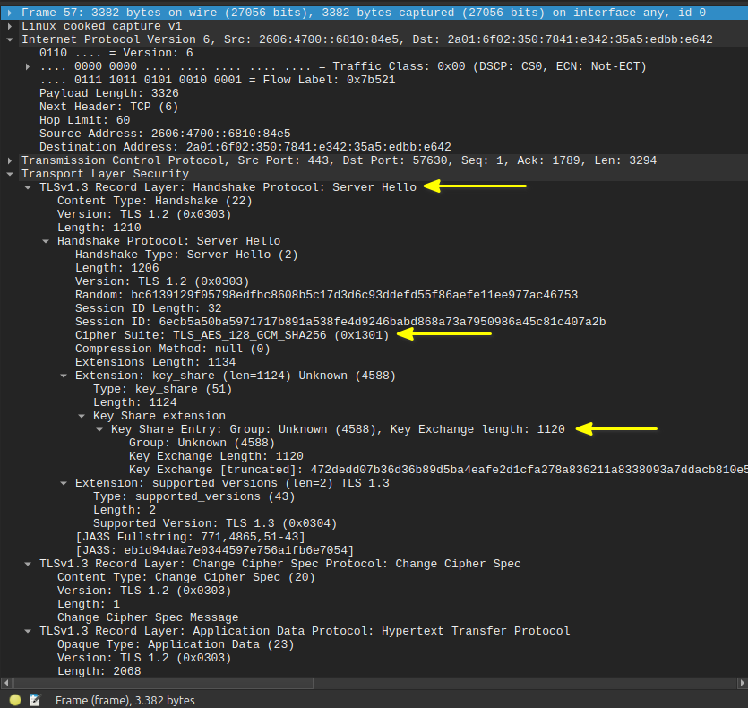 wireshark serverHello