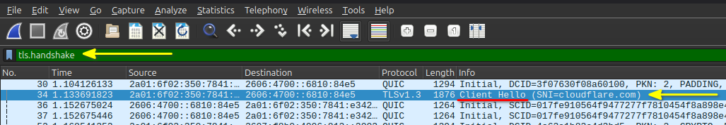 wireshark client hello