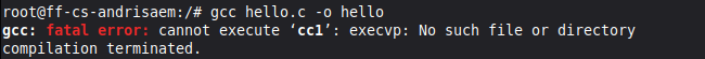 gcc compilation error
