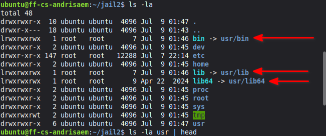Jail2 symbolic links