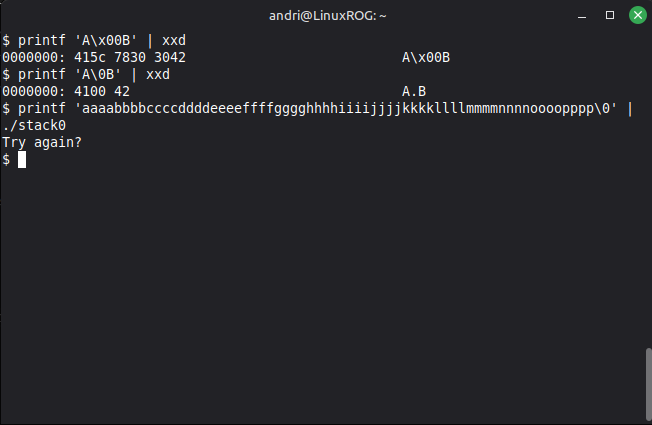 Protostar printf works