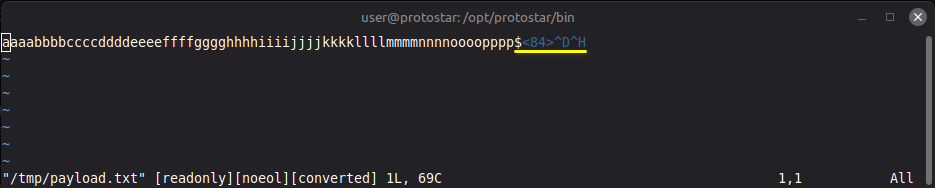 Protostar stack3 recreating oct file in dash