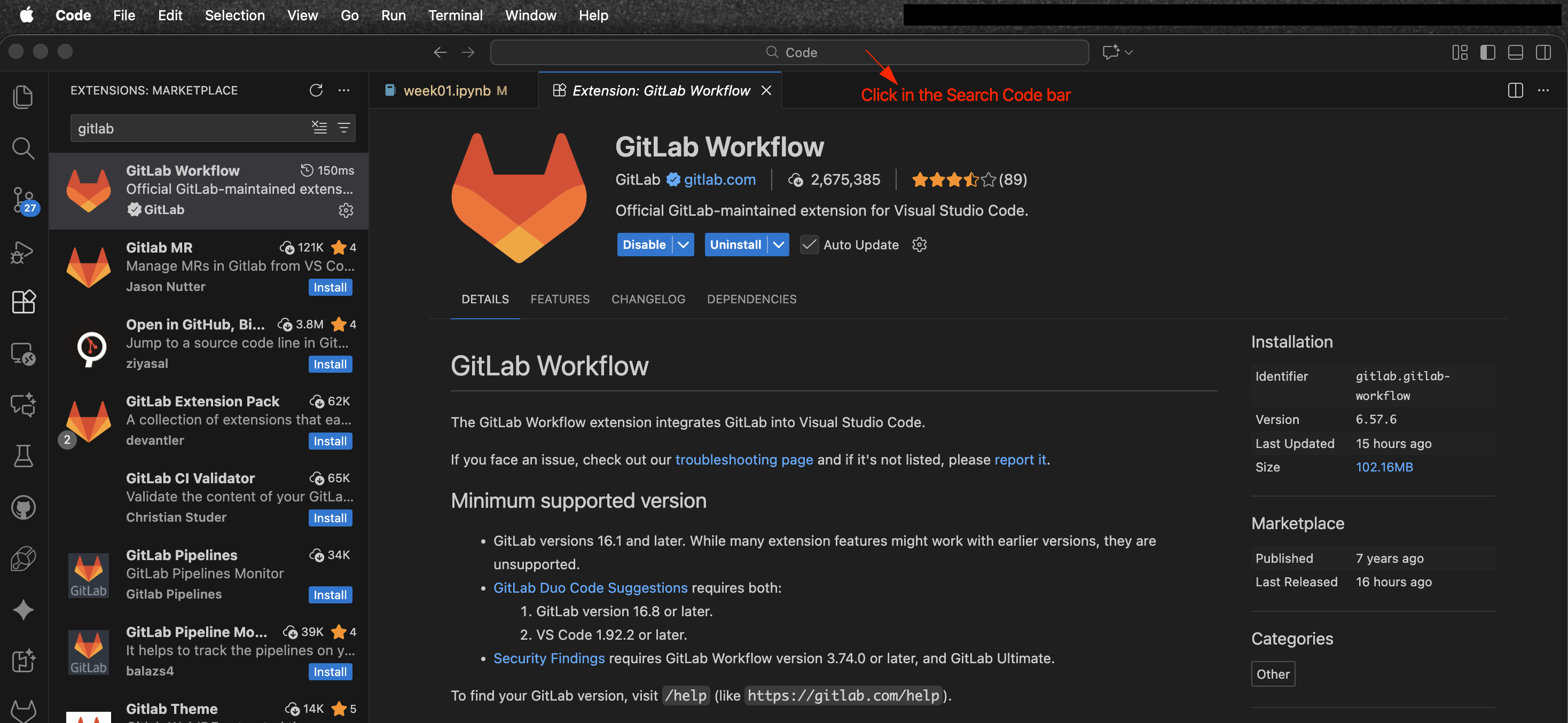 vsCode config: Step1