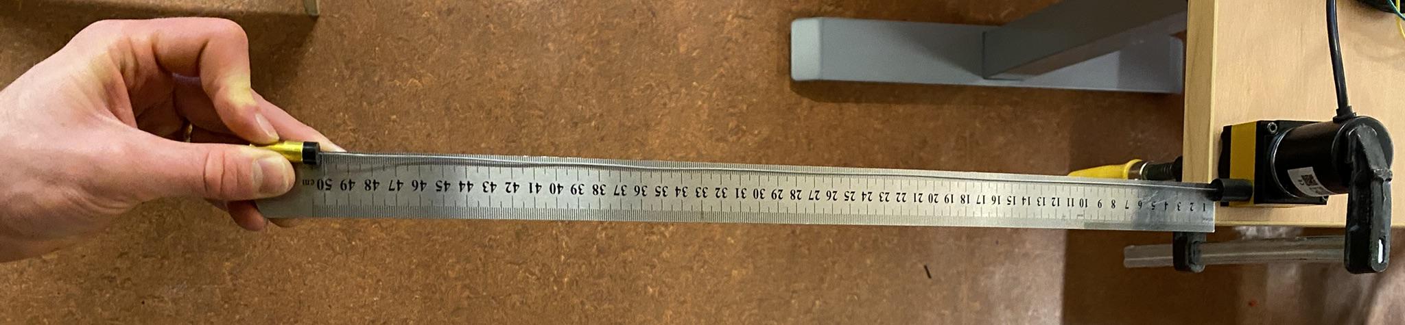 String potentiometer scale