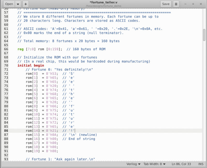 new code for Fortune 0