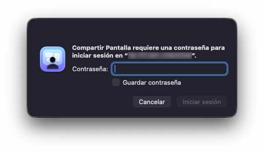 VNC launcher MacOS X ask password