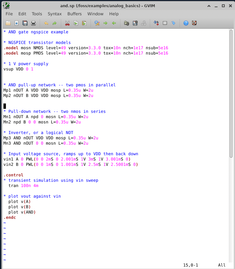 ngspice example AND