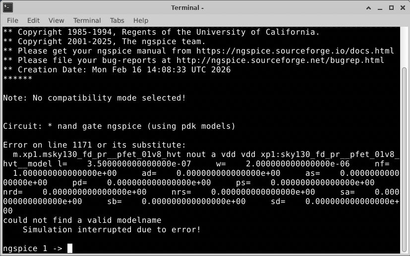 ngspice error