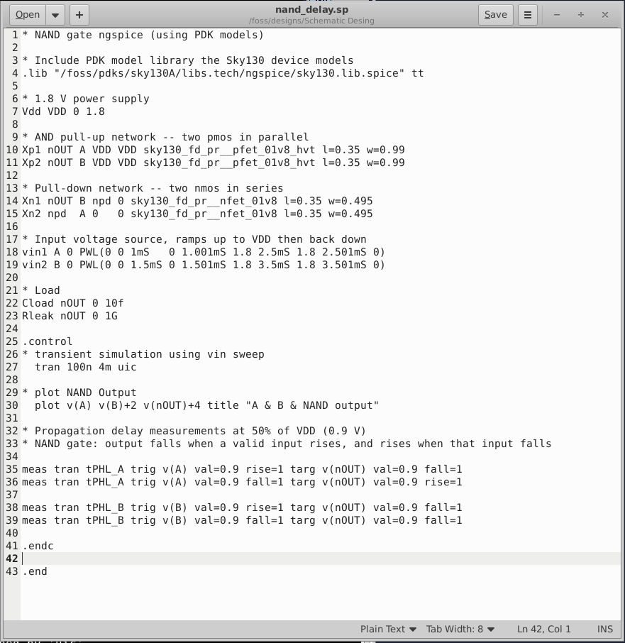 ngspice code measure delays